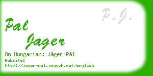 pal jager business card