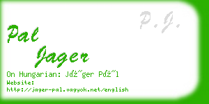 pal jager business card